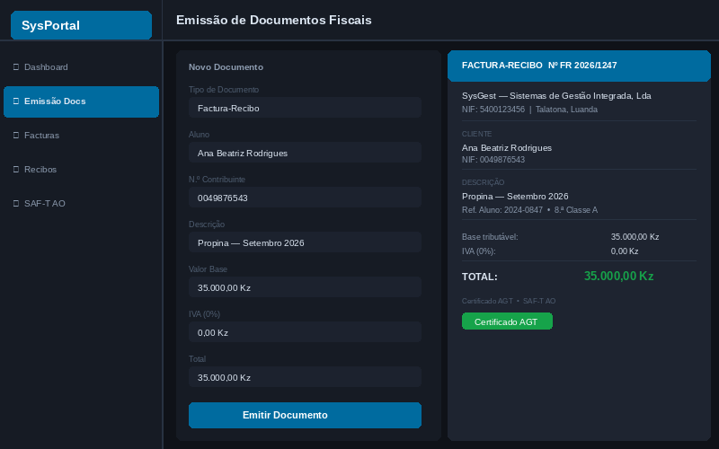 Emissão de documentos