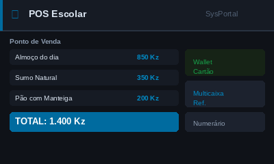 POS escolar no SysPortal
